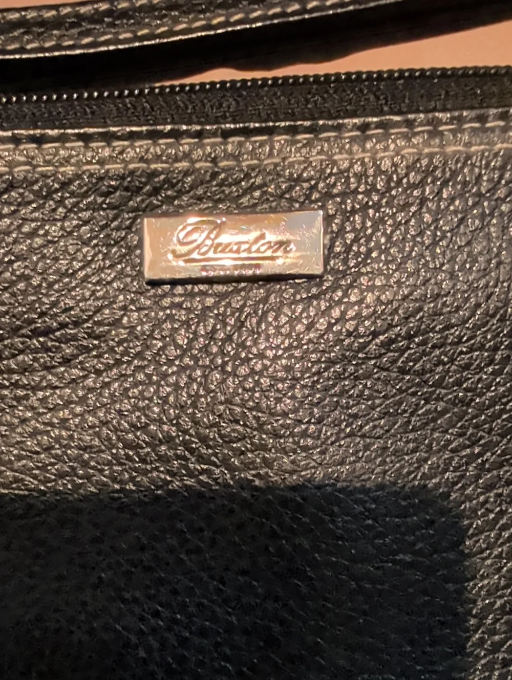 Buxton Black Leather Wristlet Clutch
